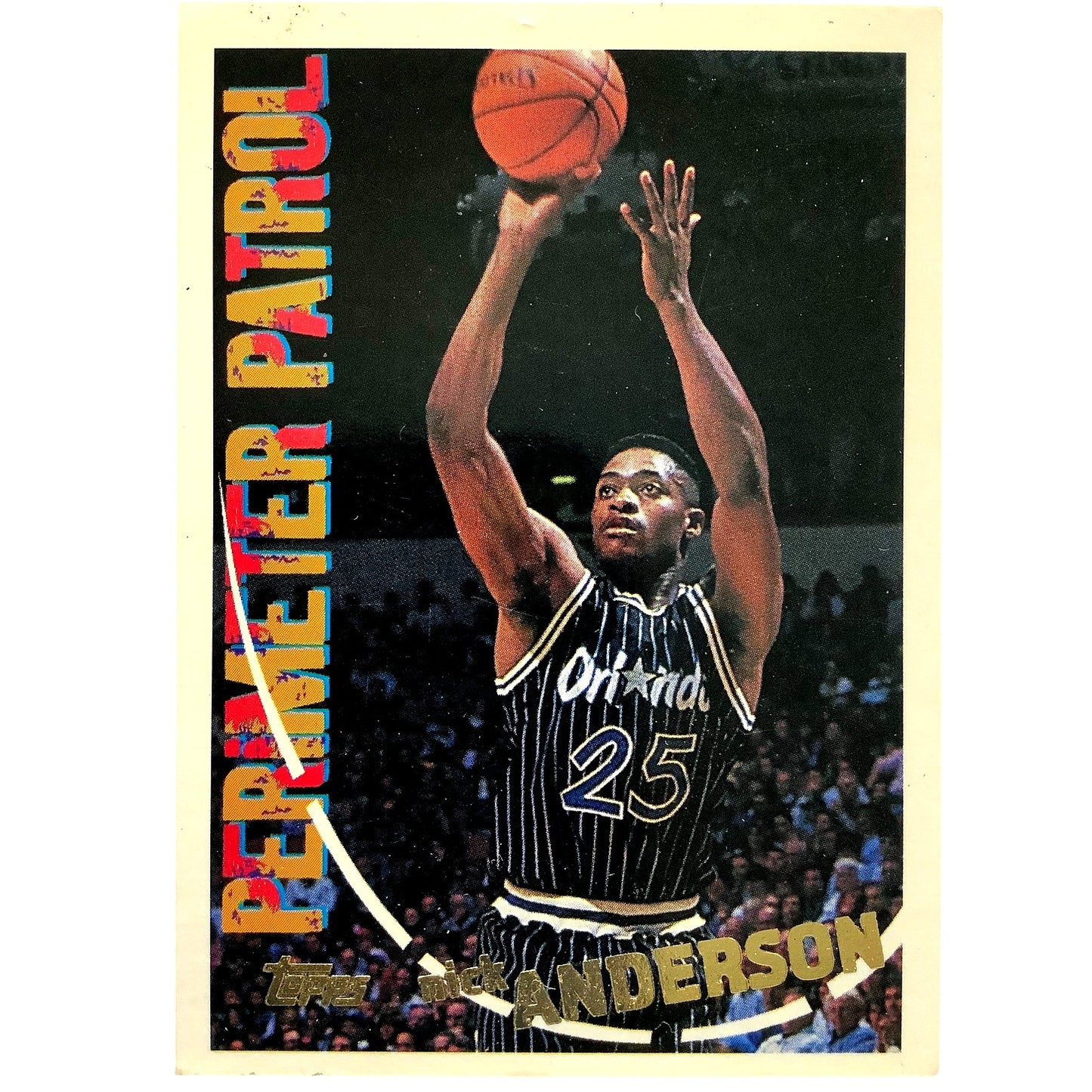 Nick Anderson, Orlando Magic, 1995 Topps Perimeter Patrol Card 203, EXC