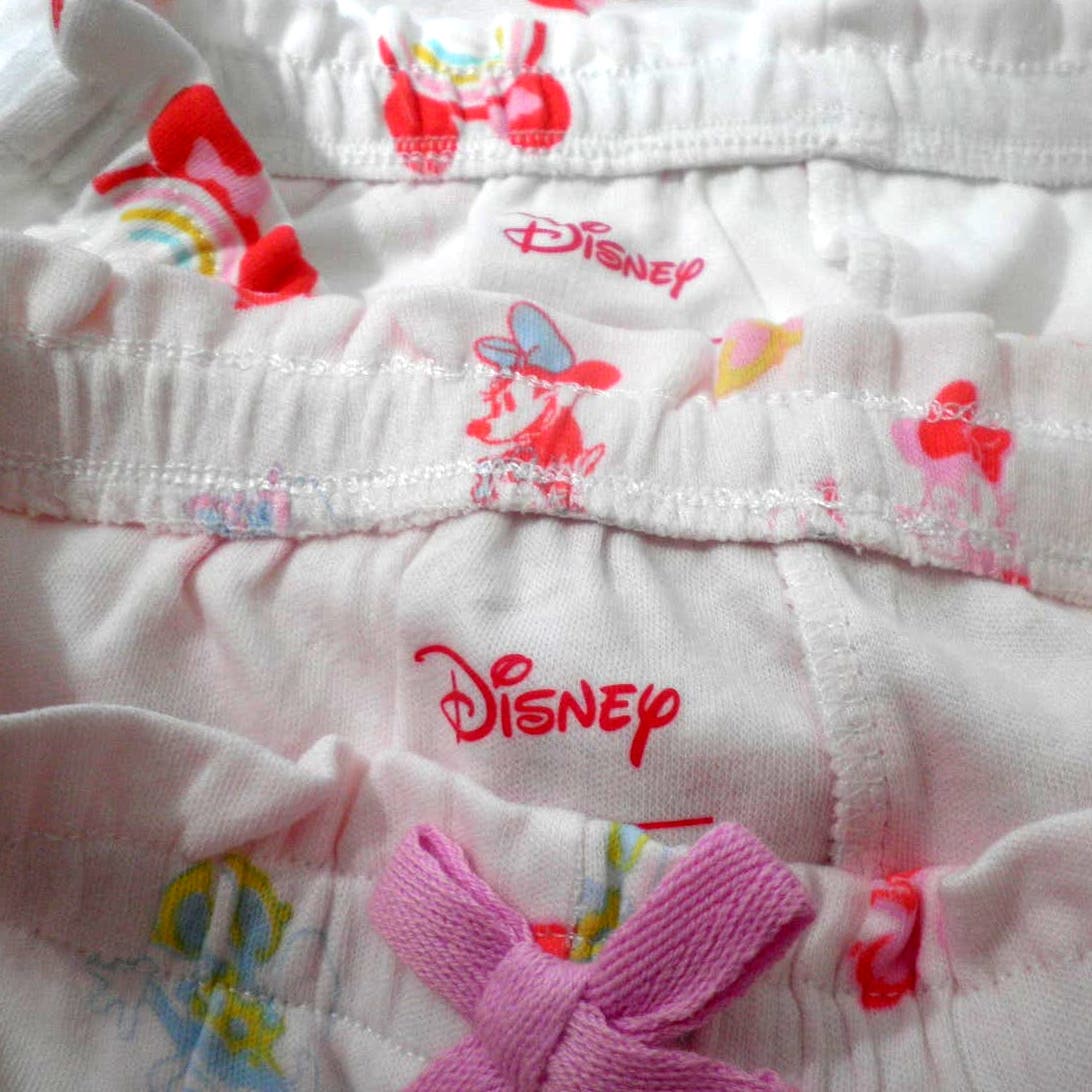 2 Pair, New Amazon Disney Minnie Rainbow Bloomers/Shorts 24 Months