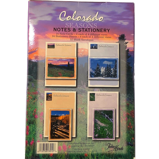 Vintage 64 PC Colorado Seasons Notes and Stationary Set, John Hinde Original