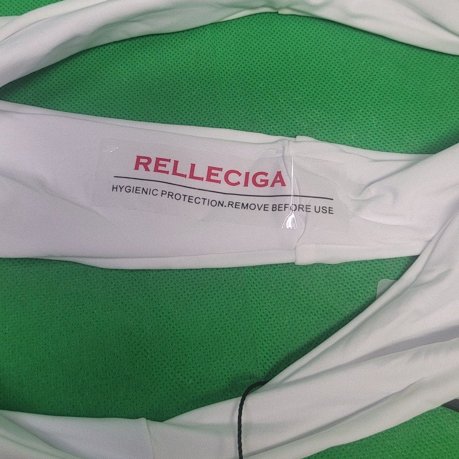 Relleciga 2-PC Bikini, Halter Triangle Bra & Thong Bottoms Swimsuit, SM, White