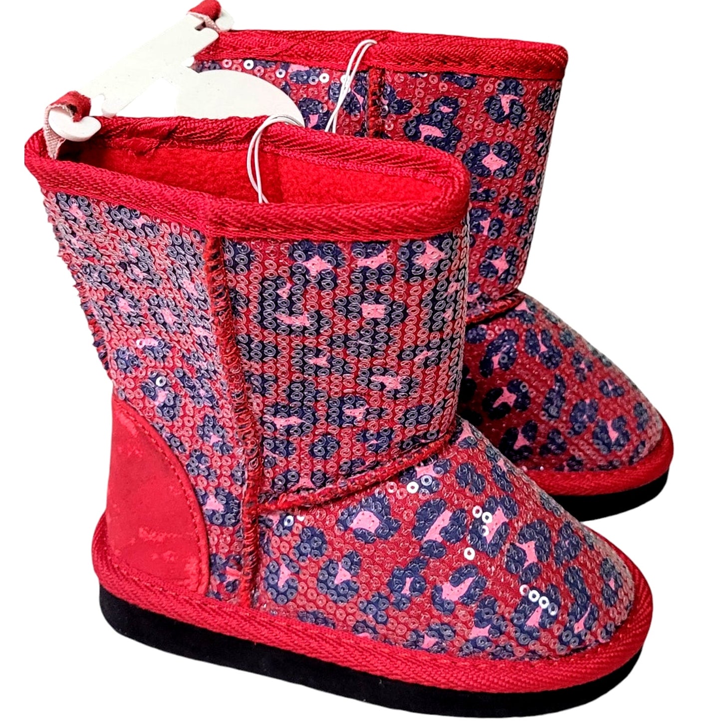 Toys 'R' Us Truly Scrumptious Red Sequin Boots Size 6 Toddler Girls, NWT