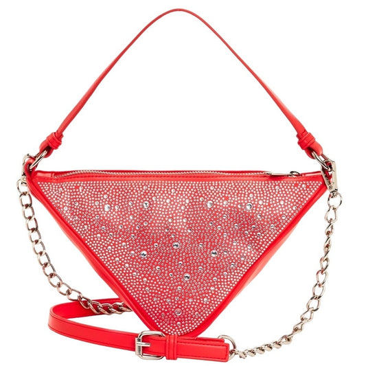 Triangle Faux Leather Crossbody Bag - Wild Fable, Pink, 10.25" x 5.5" x 3.5"