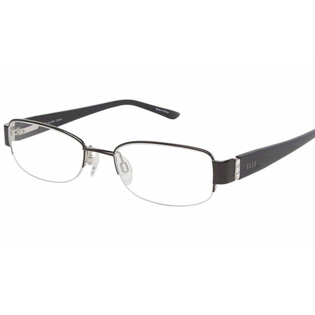 Elle EL18791 Eyeglass Frames, 49 18 135MM, Black Half Rim Optical Frame