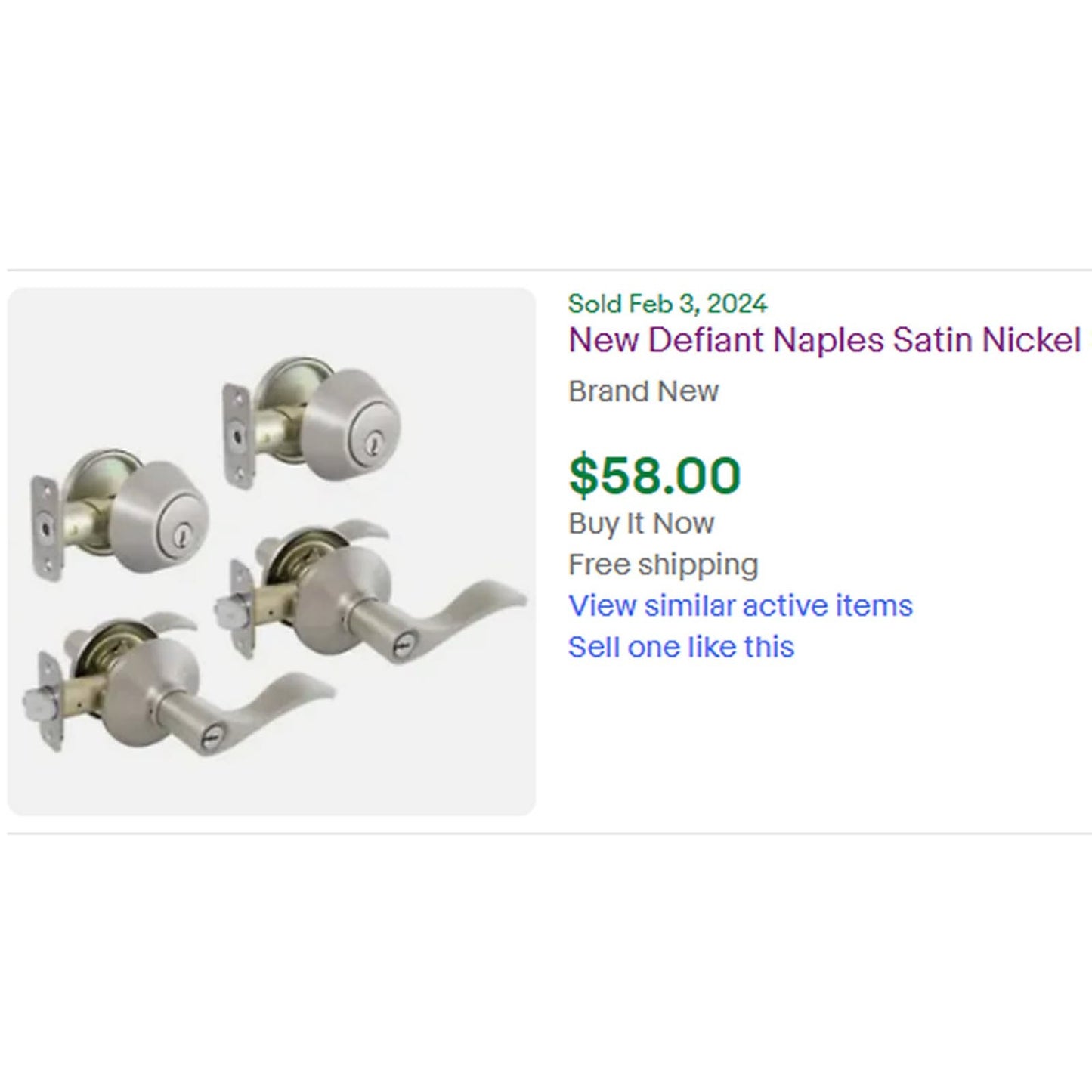 Defiant Naples Satin Nickel Single-Cylinder Project 2-Pack, Deadbolts & Levers