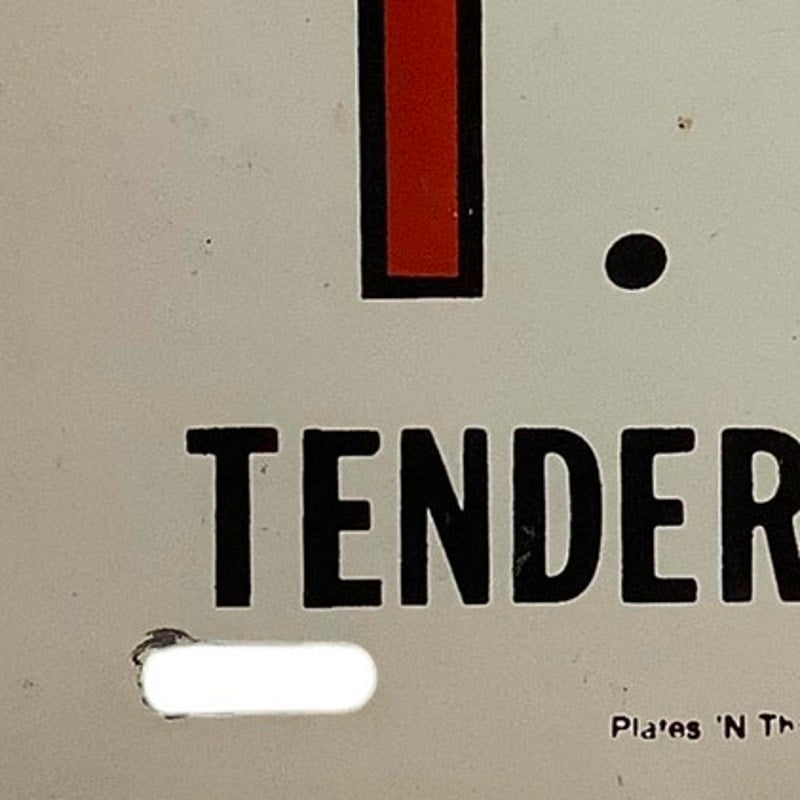 Car Tag - "I Give T.L.C. Tender Loving Care", Stndrd 12" x 6", Vintage Early 80s