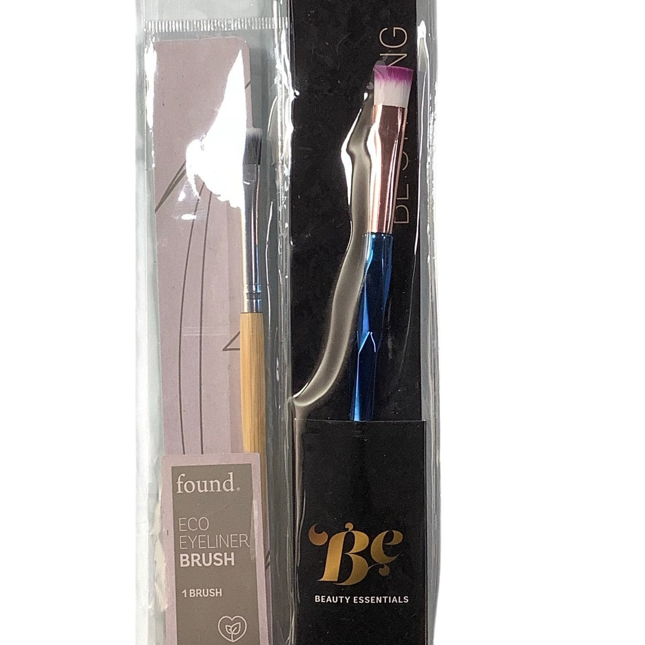 2-PK Eyeliner Brushes (1) Essentials  Unicorn Brush & (1) Found Brand Brush