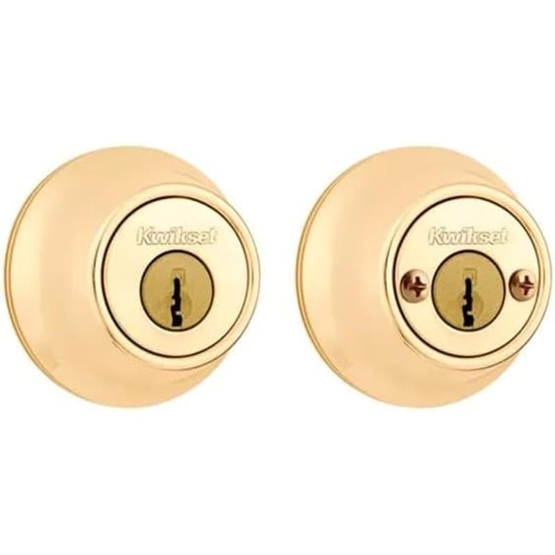 Kwikset 96650-390 Polished Brass Double Cylinder Deadbolt, No. 96650-494