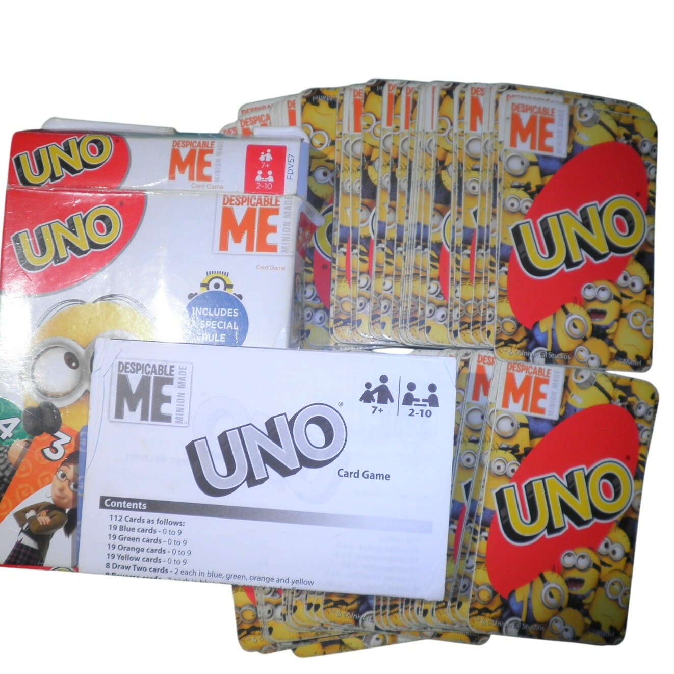 Card Games- Despicable ME UNO Cards (1st Printing) & 1 Deck Cardinal Poker Cards