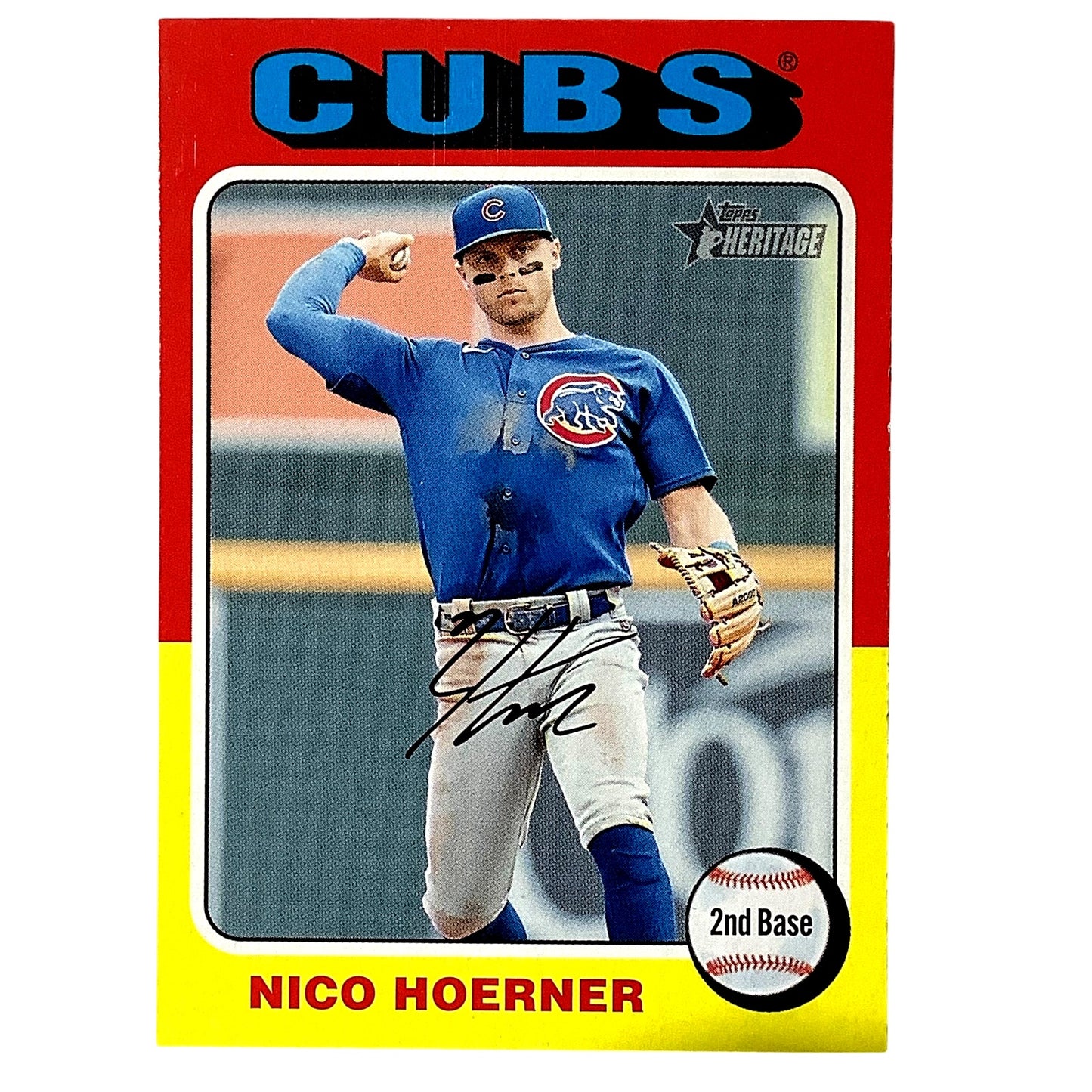 2024 Topps Heritage - Nico Hoerner, Chicago Cubs 2B, Card #280, NM+