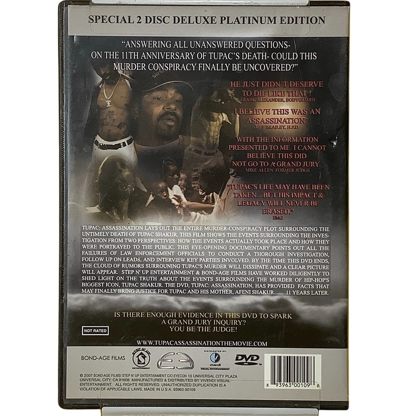 Tupac Assassination: Conspiracy or Revenge [Unrated DVD 2007]