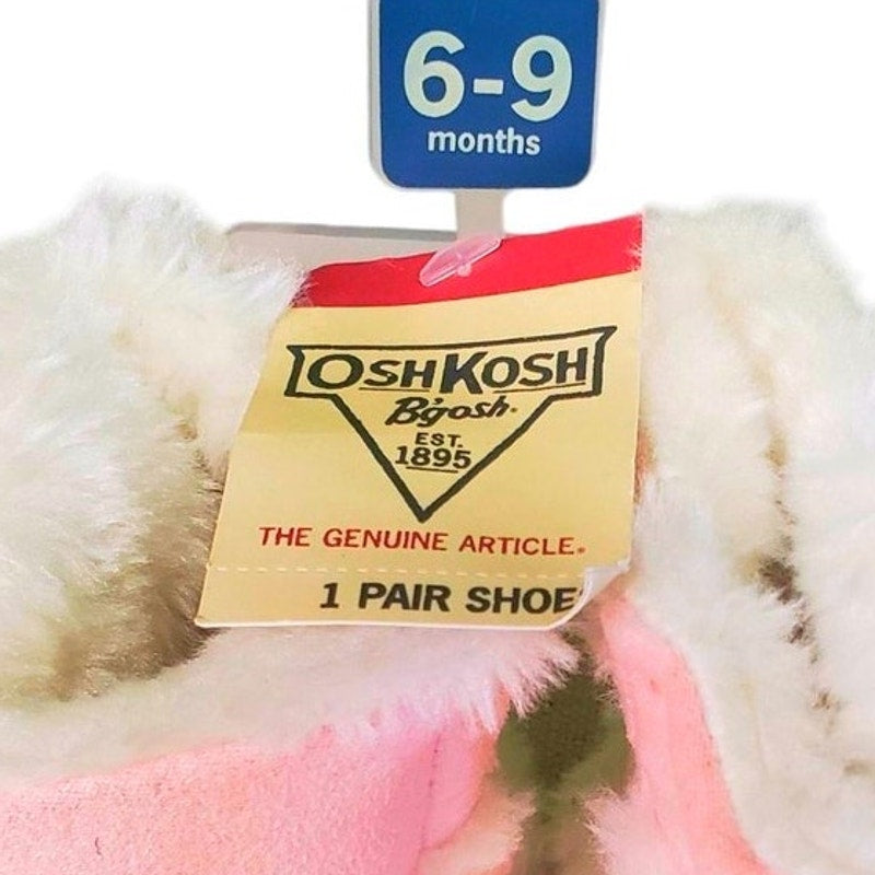 Oshkosh B'gosh Baby Girls' Size 6-9 Months Pink Winter Shoes, Booties, NWT