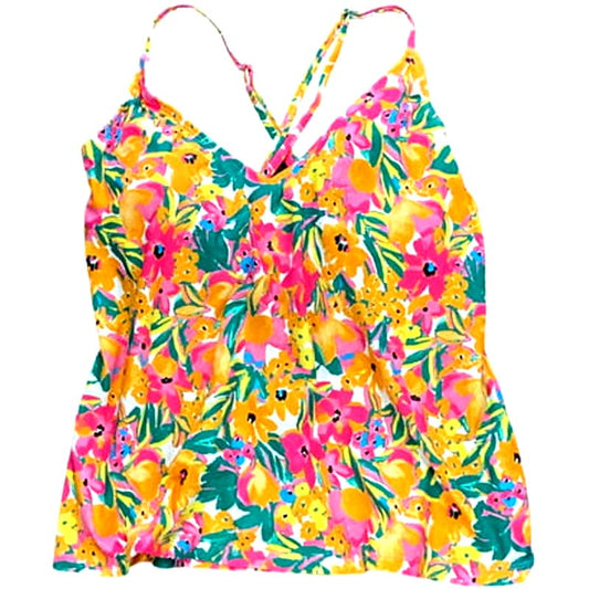 Anne Cole LTD Edition XS Swim Pullover Triangle Tankini Top (Sunshine Floral)