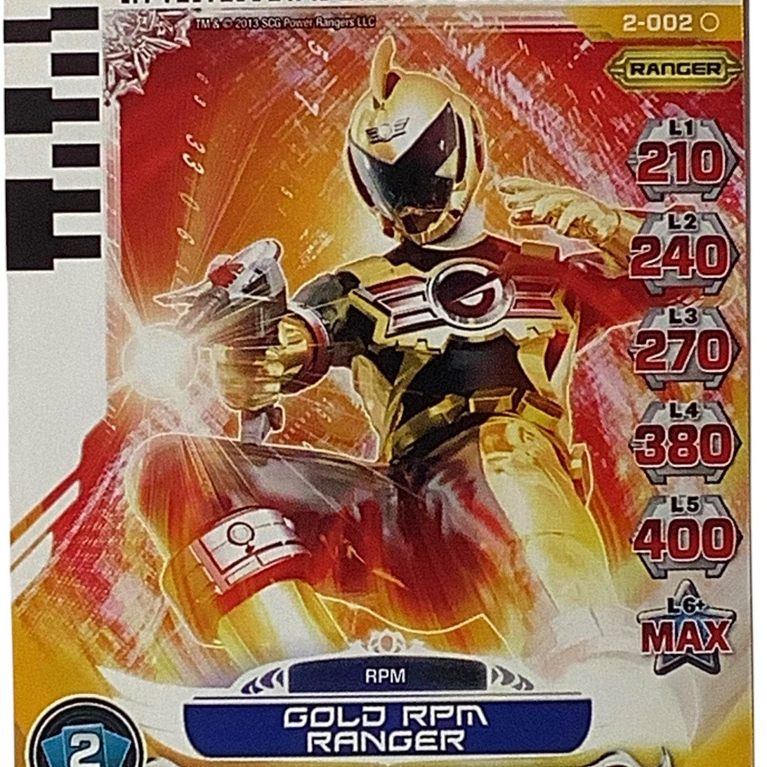 Gold RPM Ranger, Card 2-002, Guardians of Justice Power Rangers 2013