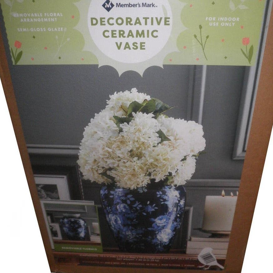 Decorative Ceramic 19.5"H Vase, Blue Floral Ceramic · Table · Bouquet  w/ FREE SHIPPING or [Local Pickup Only $20]