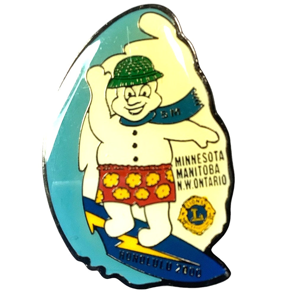 2000 Lions Club Int. Honolulu Snowman Surfing, Manitoba N.W. Ontario MN