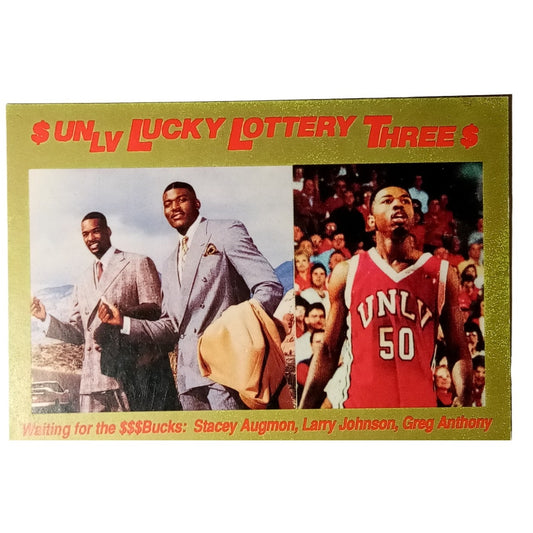 Stacey Augmon Greg Anthony Larry Johnson UNLV Lucky Lottery Three, Oddball, EXC