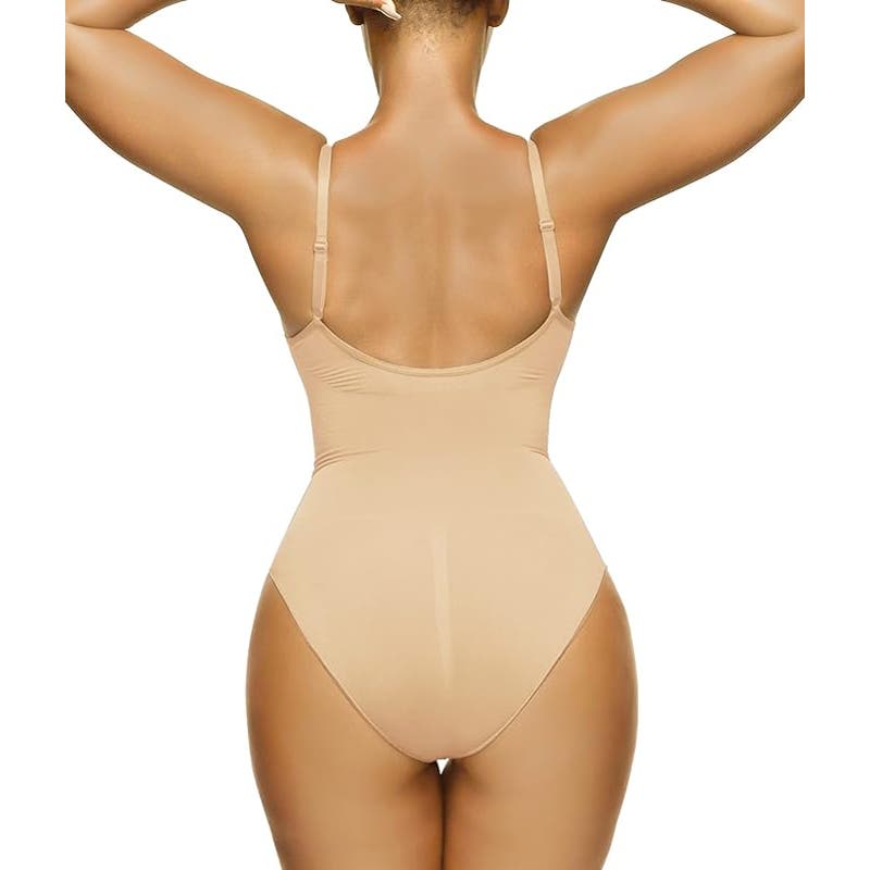 SHAPERX Shapewear Bodysuit Tummy Control Seamless Sculpting Snatched Waist, S/M