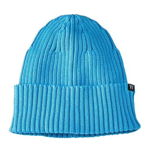 Houston White Cotton Adult Beanie, One Size Fits All - Blue