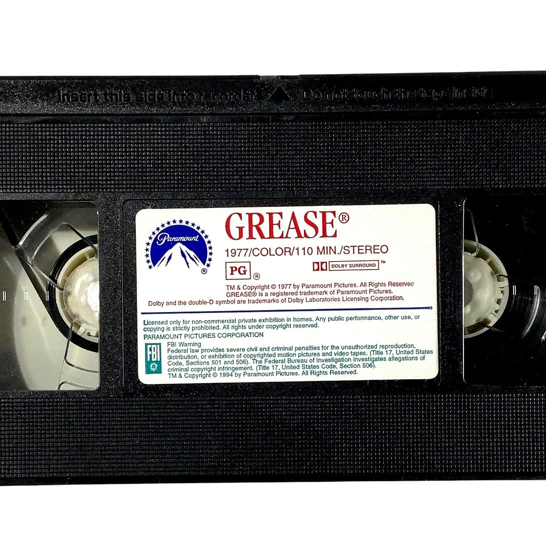 GREASE (1977 VHS) 110 Minutes of John Travolta and Olivia Newton-John's Classic