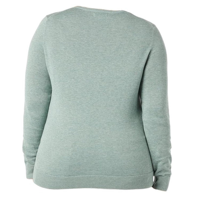 Amazon Essentials Women's Classic-Fit Lightweight Long-Sleeve V-Neck Sweater, Sage Green Heather, X-Large, NWT