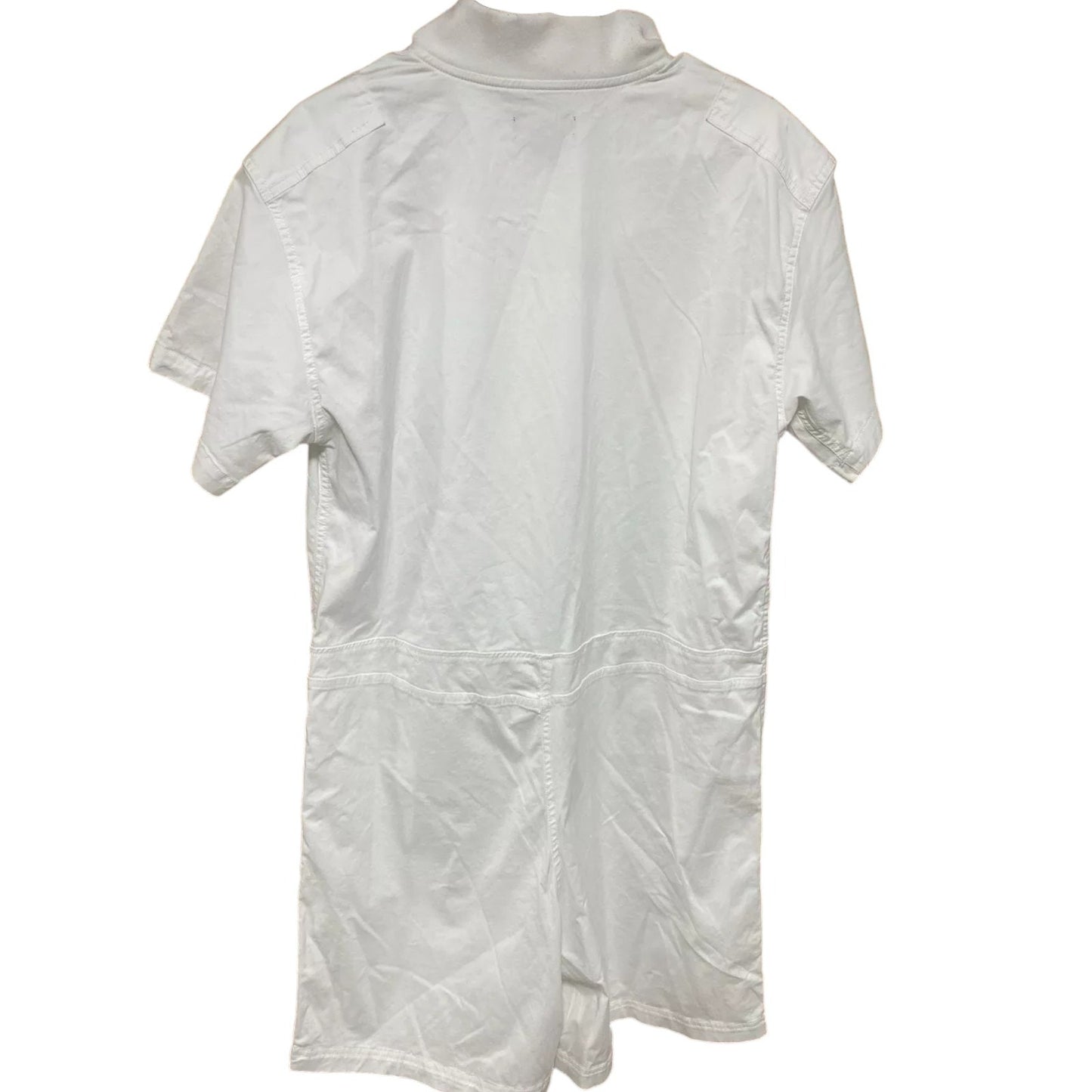 Houston White Adult Short Sleeve Flight Suit,. Romper / Jumpsuit - White, Medium