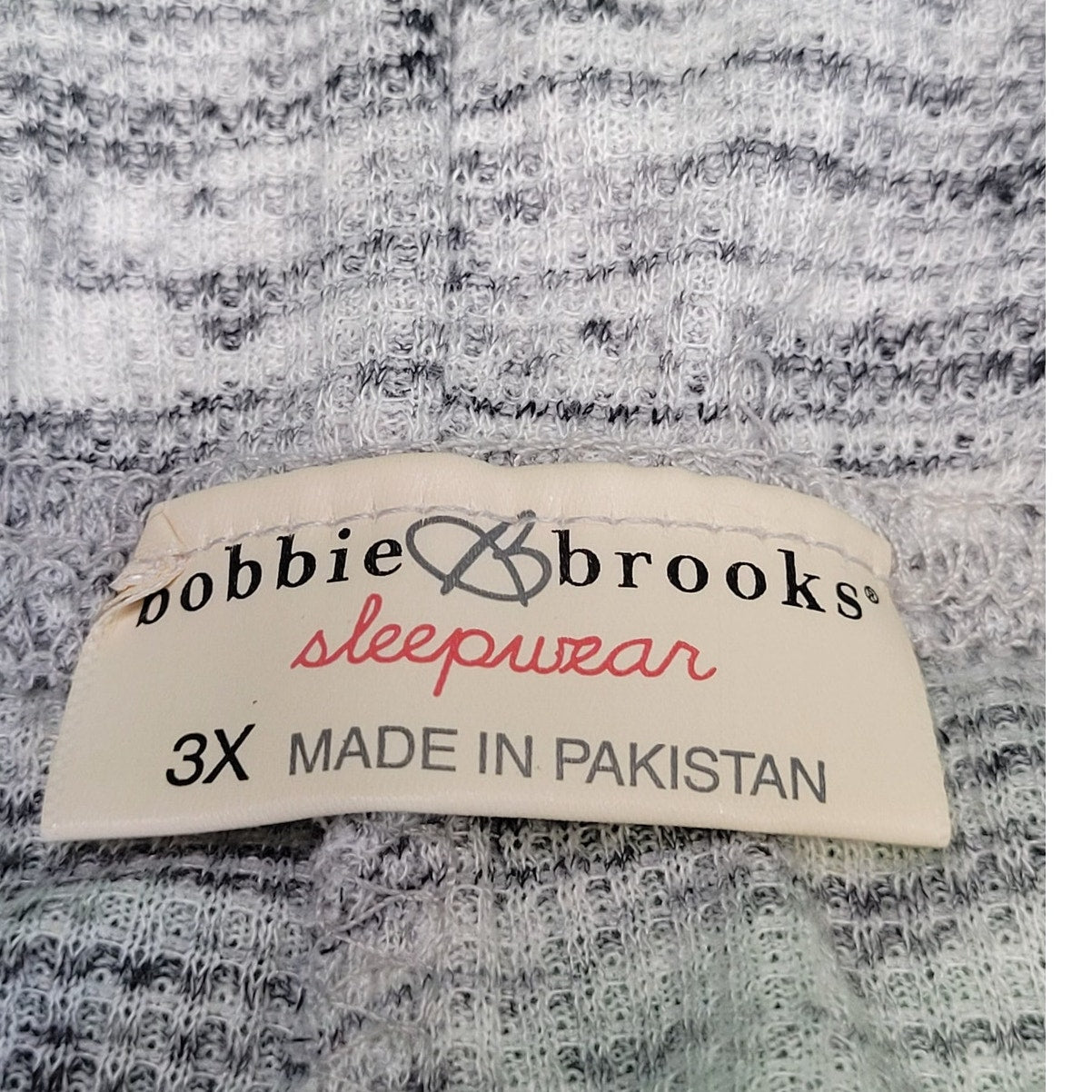 Bobbie Brooks Sleepwear Shorts, Gray/White, Size 3X (52-54"W)