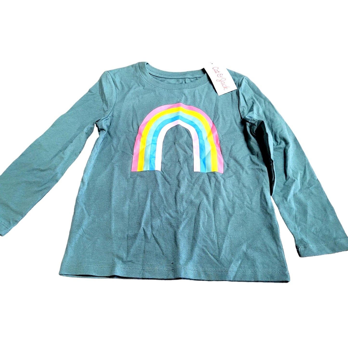 Toddler 'Rainbow' Long Sleeve T-Shirt - Cat & Jack Dark Green 4T