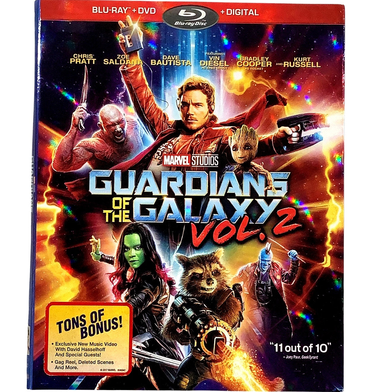 Guardians Of The Galaxy 2, 2017 Blu-Ray + DVD, Action/Adventure PG-13