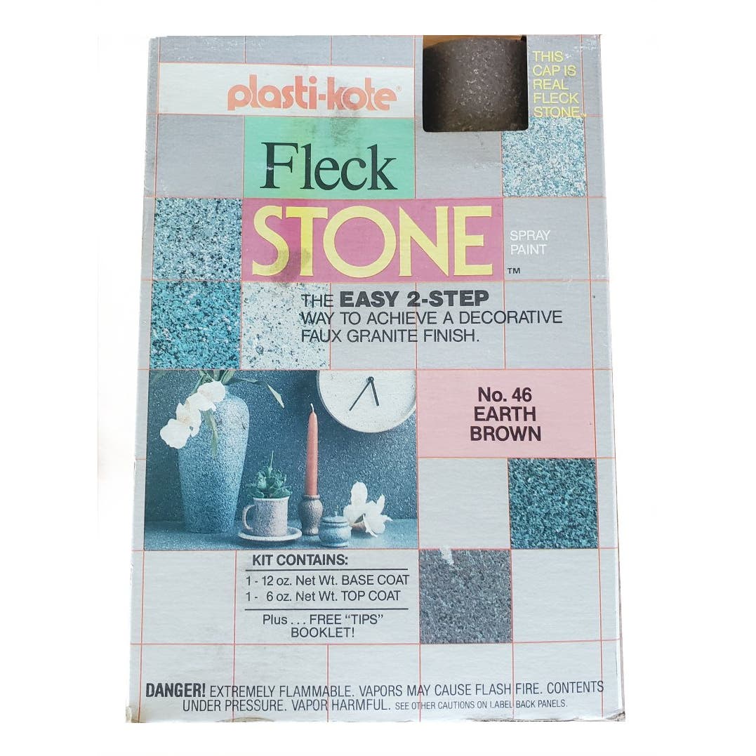 Plasti-Kote Fleck Stone Spray Paint (Earth Brown),  2-Step Faux Granite Finish