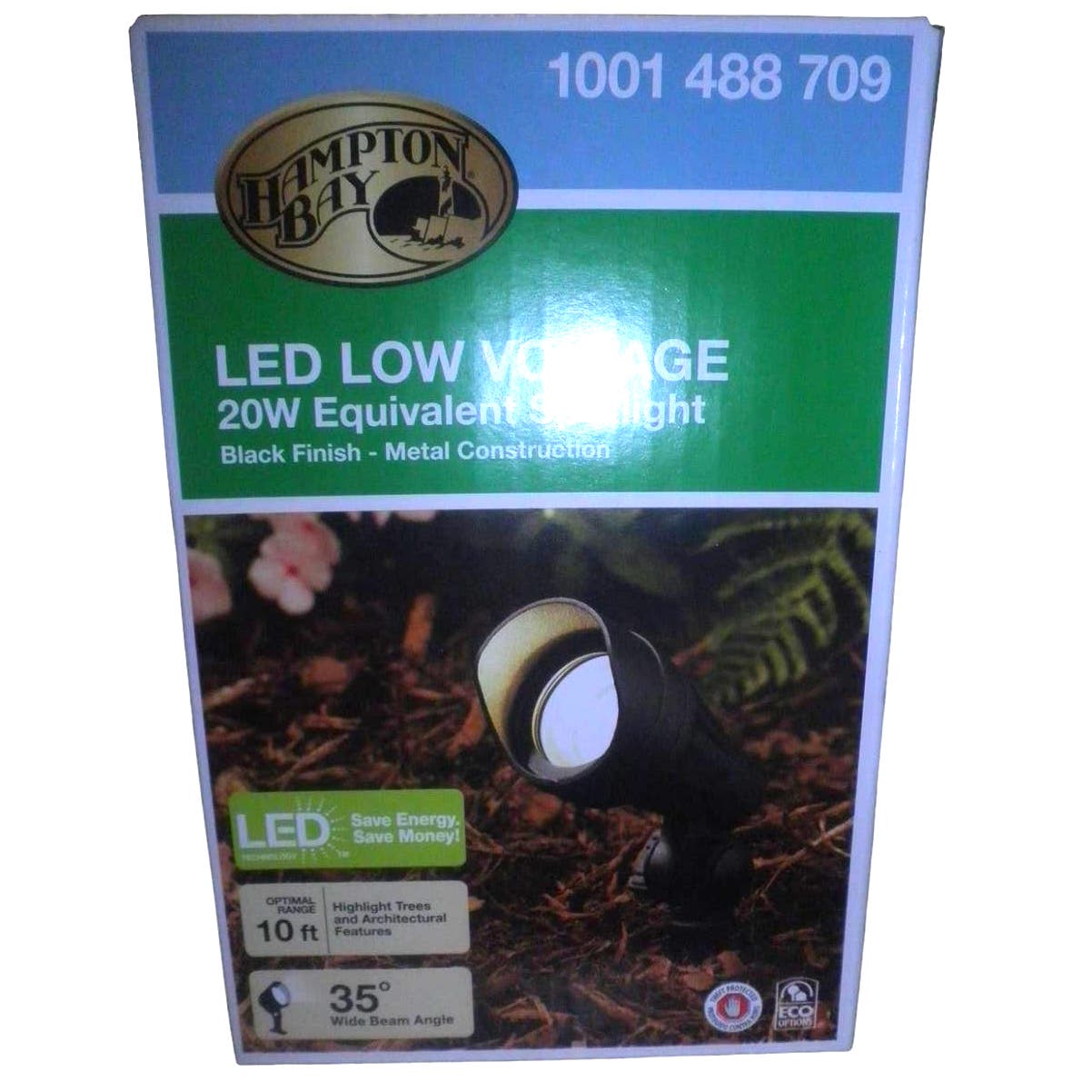 20-Watt Equivalent Low Voltage Black Integrated LED Outdoor Landscape Spot Light