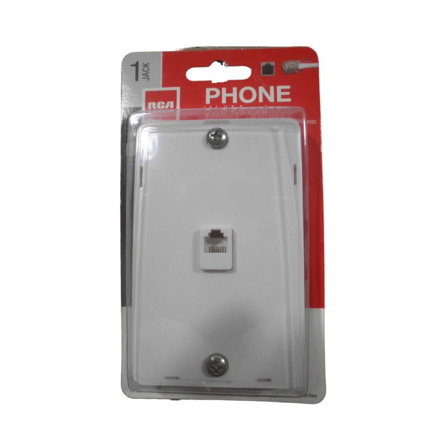 Six (6) RCA Modular Wall Telephone Mount / Jack TP251WH (White) - Free Shipping