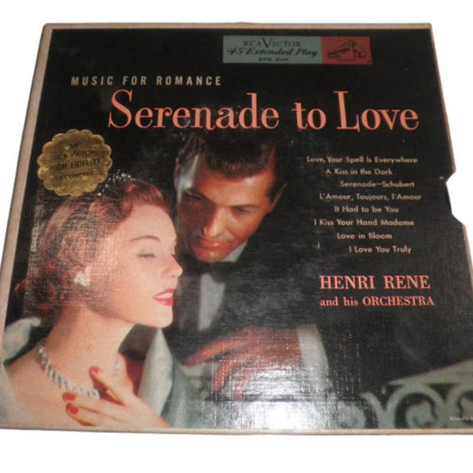 RCA Victor, 1952 Henri René And His Orchestra – Serenade To Love, Jazz 45 RPM EP