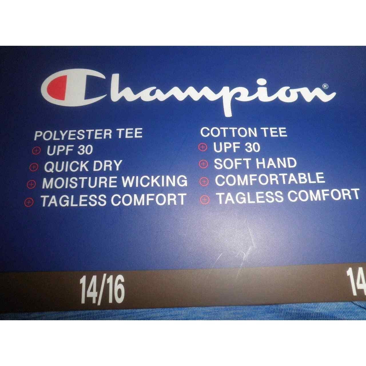 Champion Boys 2-Pk Graphic T-Shirts (Size 14-16), Crew Collar Solid & Tye Design -Free Shipping