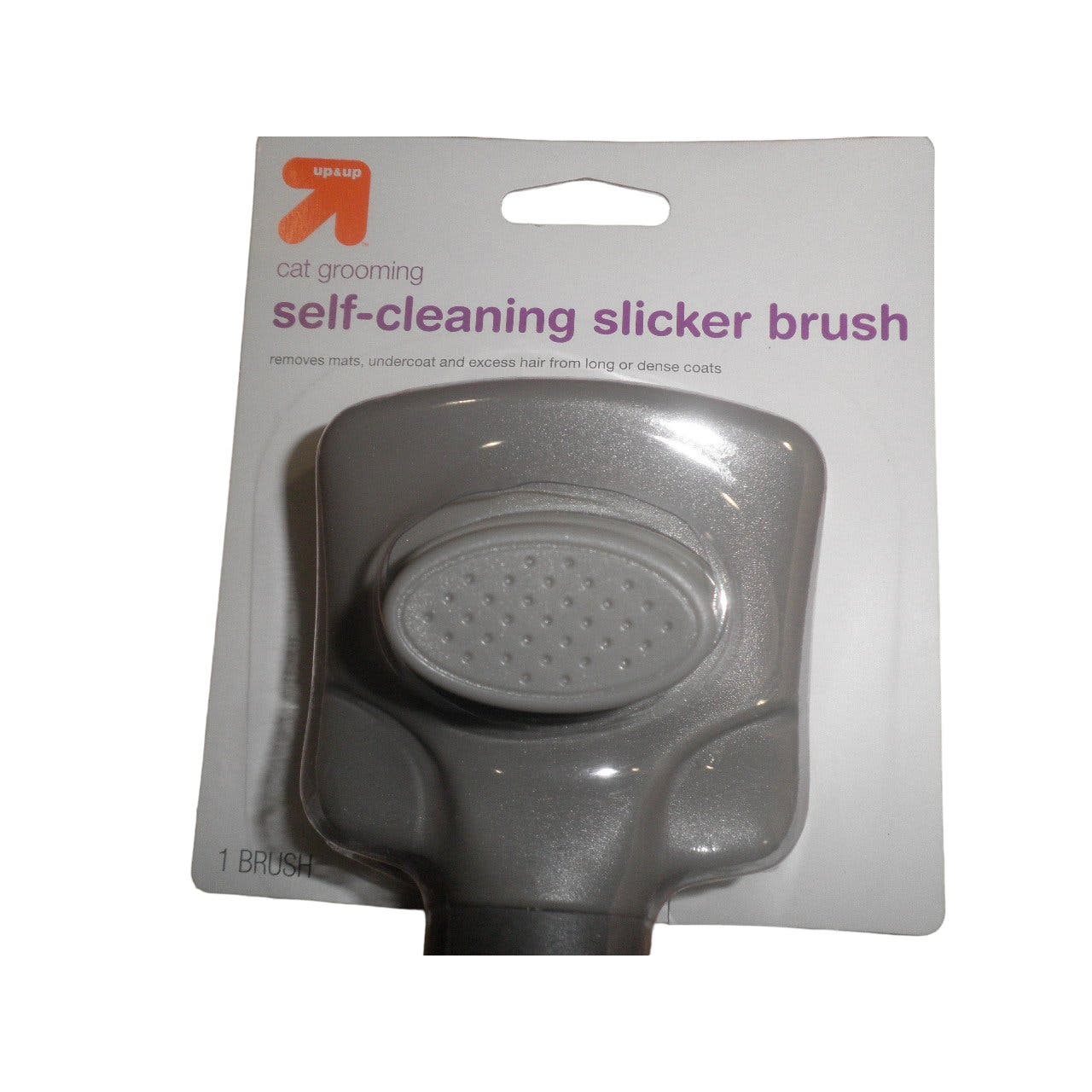 Up & Up Cat Grooming Slicker Brush, Self Cleaning Brush, For Cat Use Only