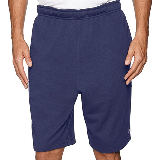 Champion Men's XXL Authentic Athleticwear French Terry Shorts, Navy Blue