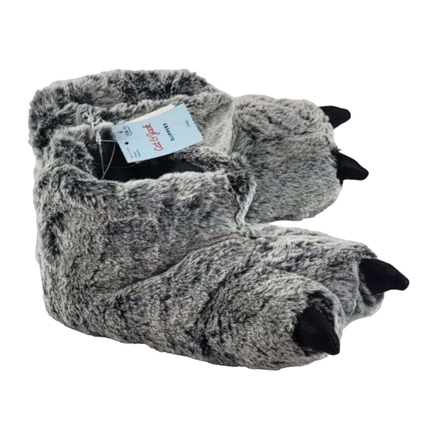 Boys' Ferdinand Dinosaur Claw Slippers - Cat & Jack Charcoal Gray MED (2/3) NWT