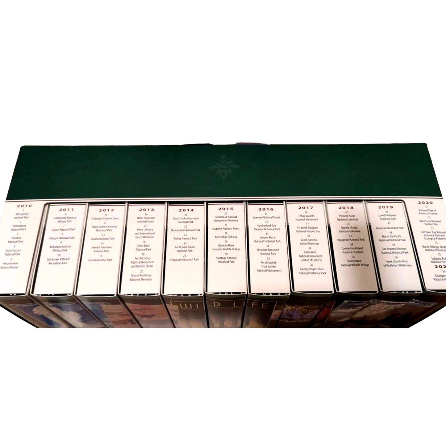 National Parks Quarter Complete Boxed Set 2010-2021 - 112 Quarters on Fact Cards