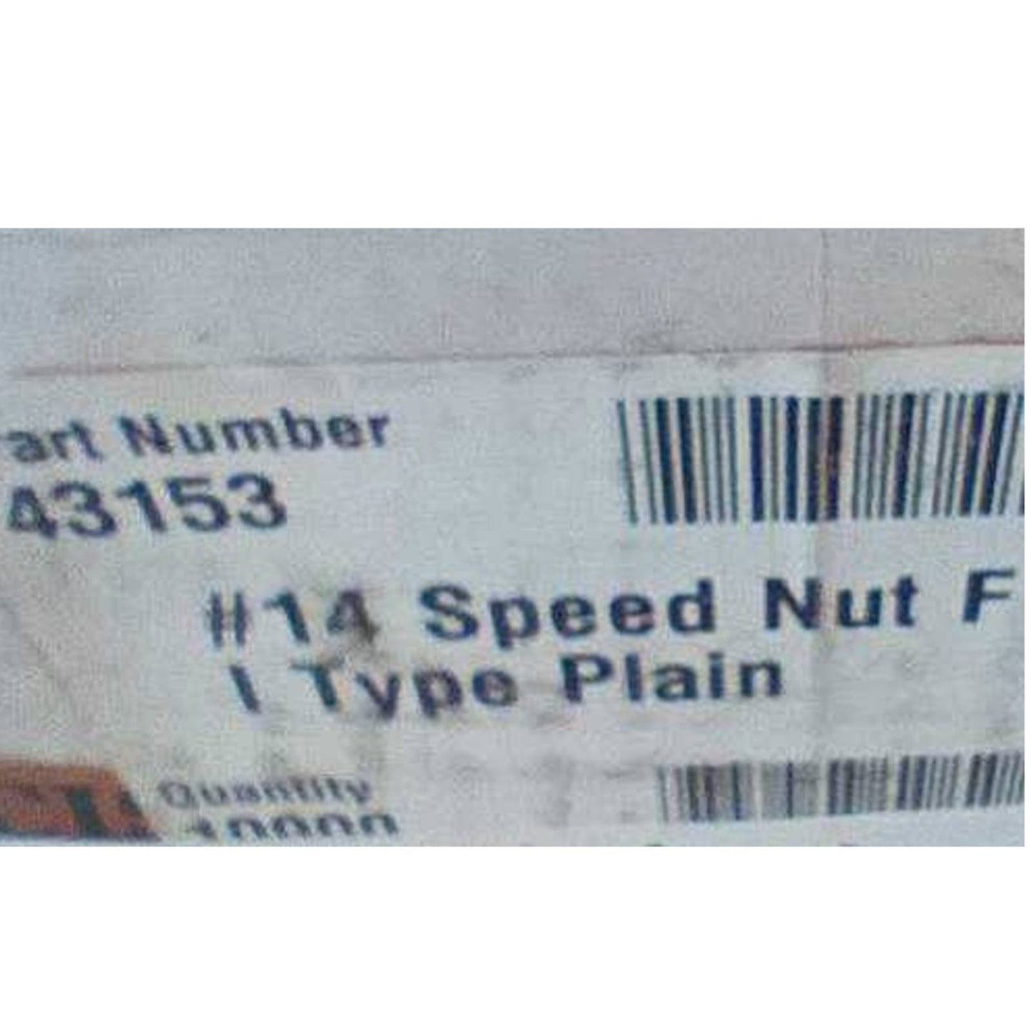 Bulk Lot of 500  #14 Plain Steel Flat Type Speed Nut (x 500 Nuts) + Free Ship