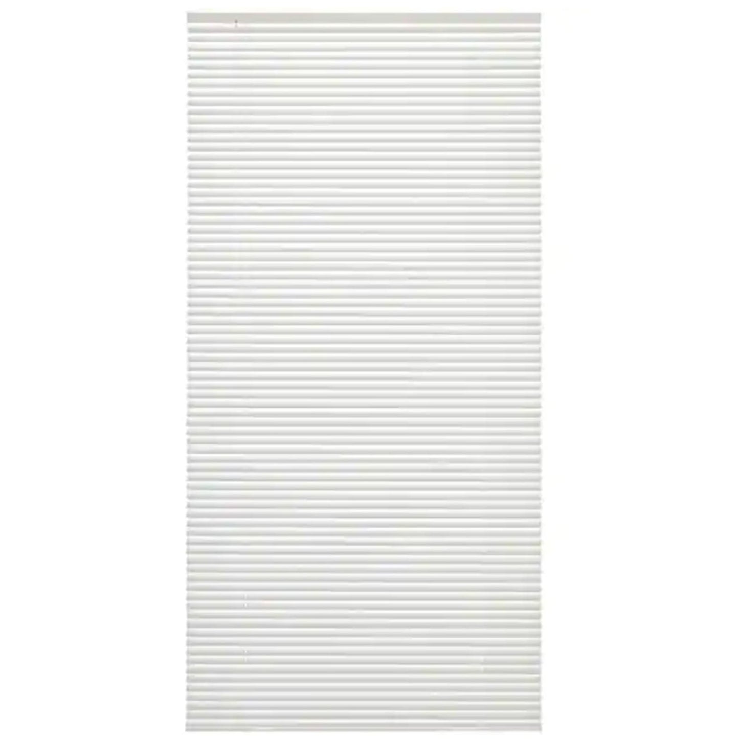 White Cordless Light Filtering 1 in. Slats Vinyl Mini Blind - 29"W x 64"L