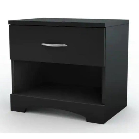 1 Pr (2 Nightstands), South Shore Step One 1-Drawer Nightstands, Black 19x22x17 [Local Pickup in Cropwell, AL 35054 $25 for the Pair]