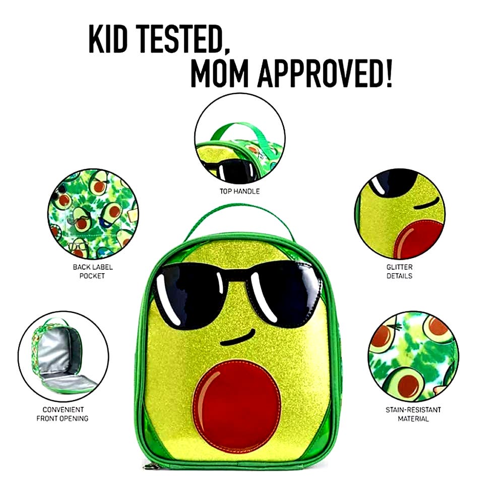 Fit+Fresh Novelty Avocado Insulated Lunch Bag for Kids and/or Adults - Free Shipping