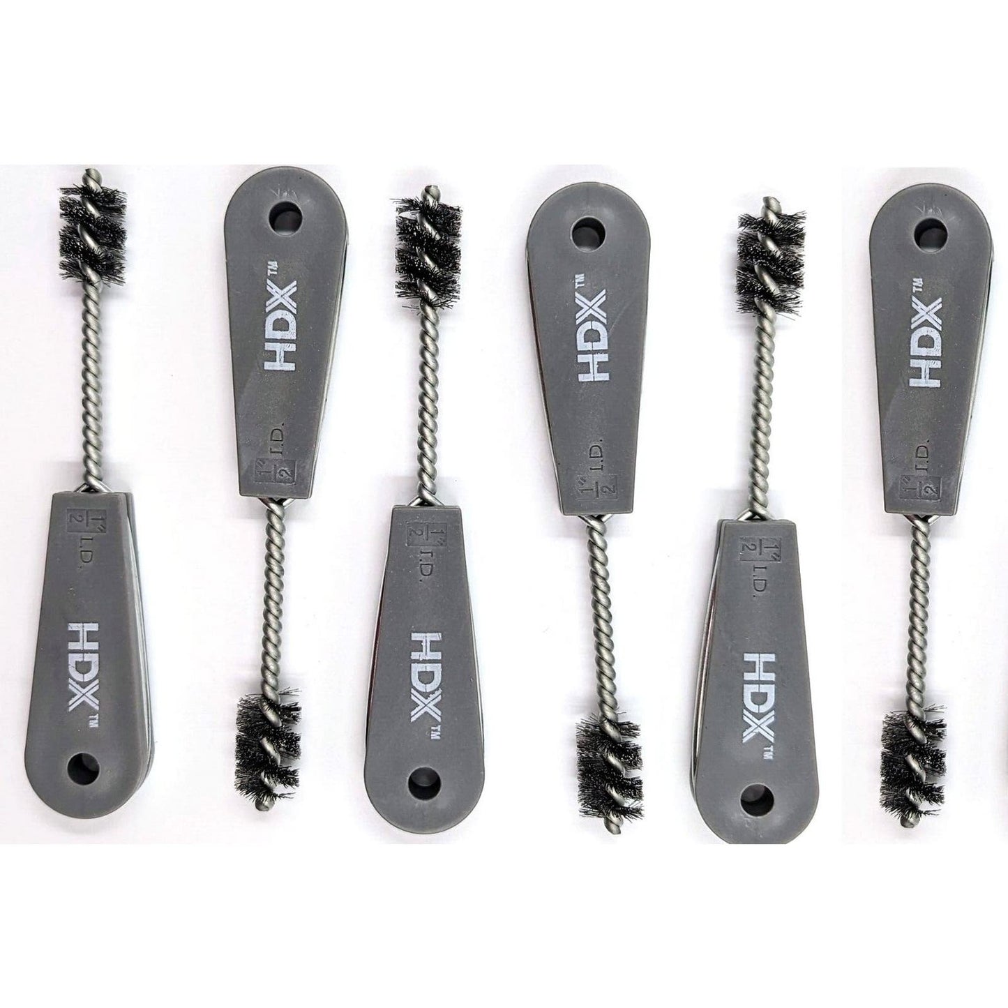 6-Pack HDX 1/2 in. Heavy-Duty Carbon Steel Bristles Fitting Brush - Free Ship