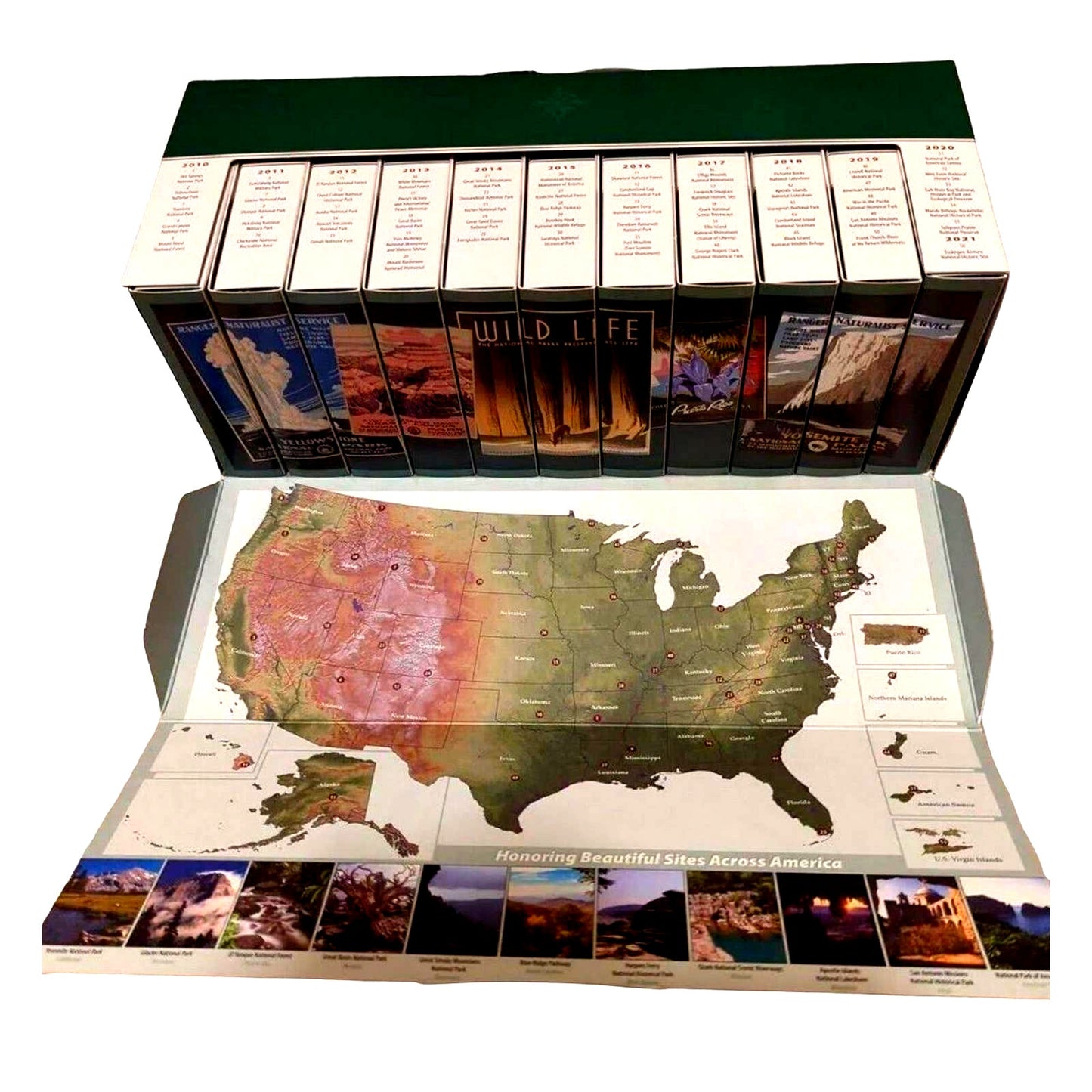 National Parks Quarter Complete Boxed Set 2010-2021 - 112 Quarters on Fact Cards