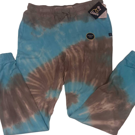 Boys' Swirl Tie-Dye Pull-On Jogger Sweatpants - art class Black/Blue LRG (12/14)