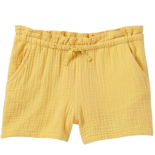 Girls' Woven Cotton Gauze Shorts, XL (14/16), Yellow - Cat & Jack
