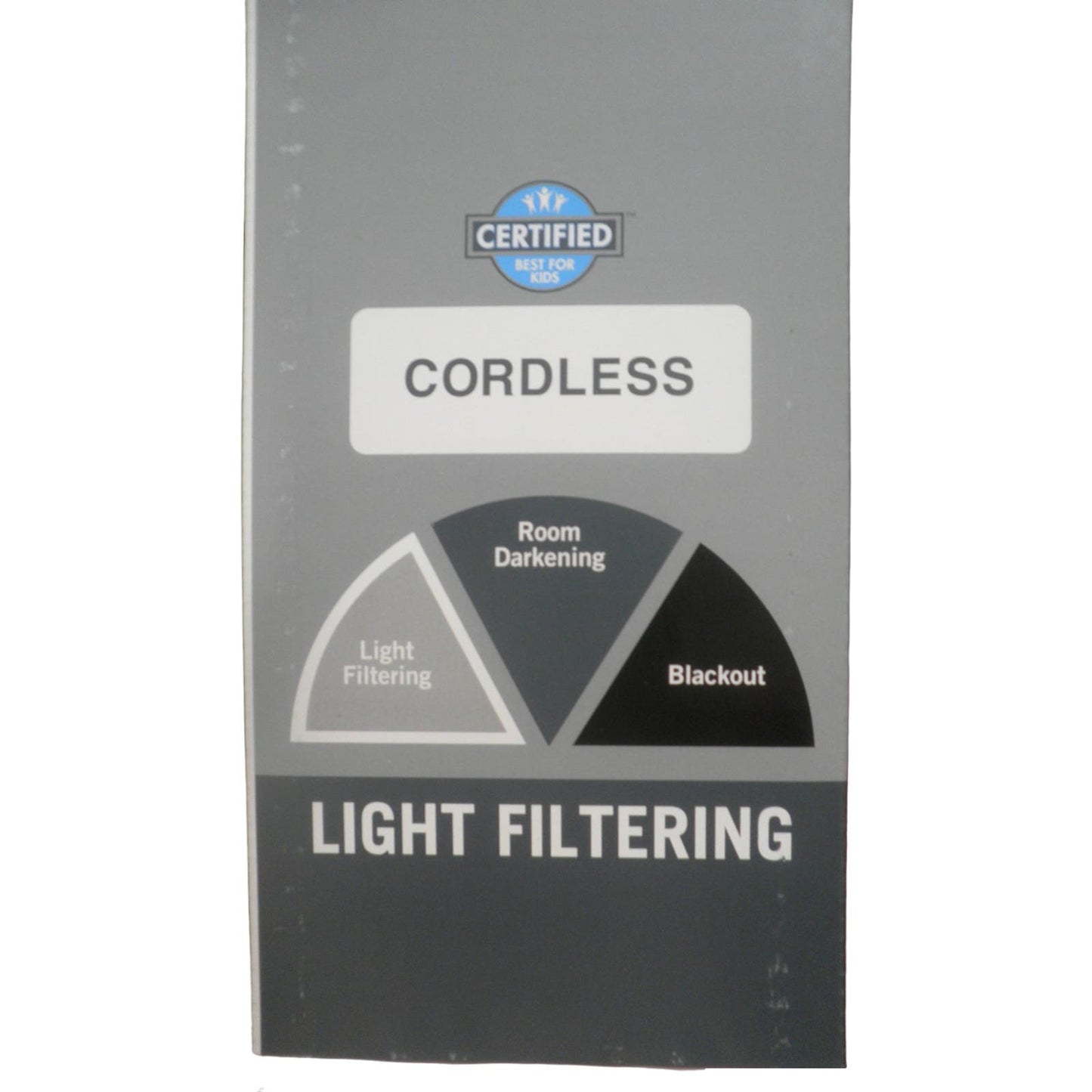 White Cordless Light Filtering 1 in. Slats Vinyl Mini Blind - 29"W x 64"L