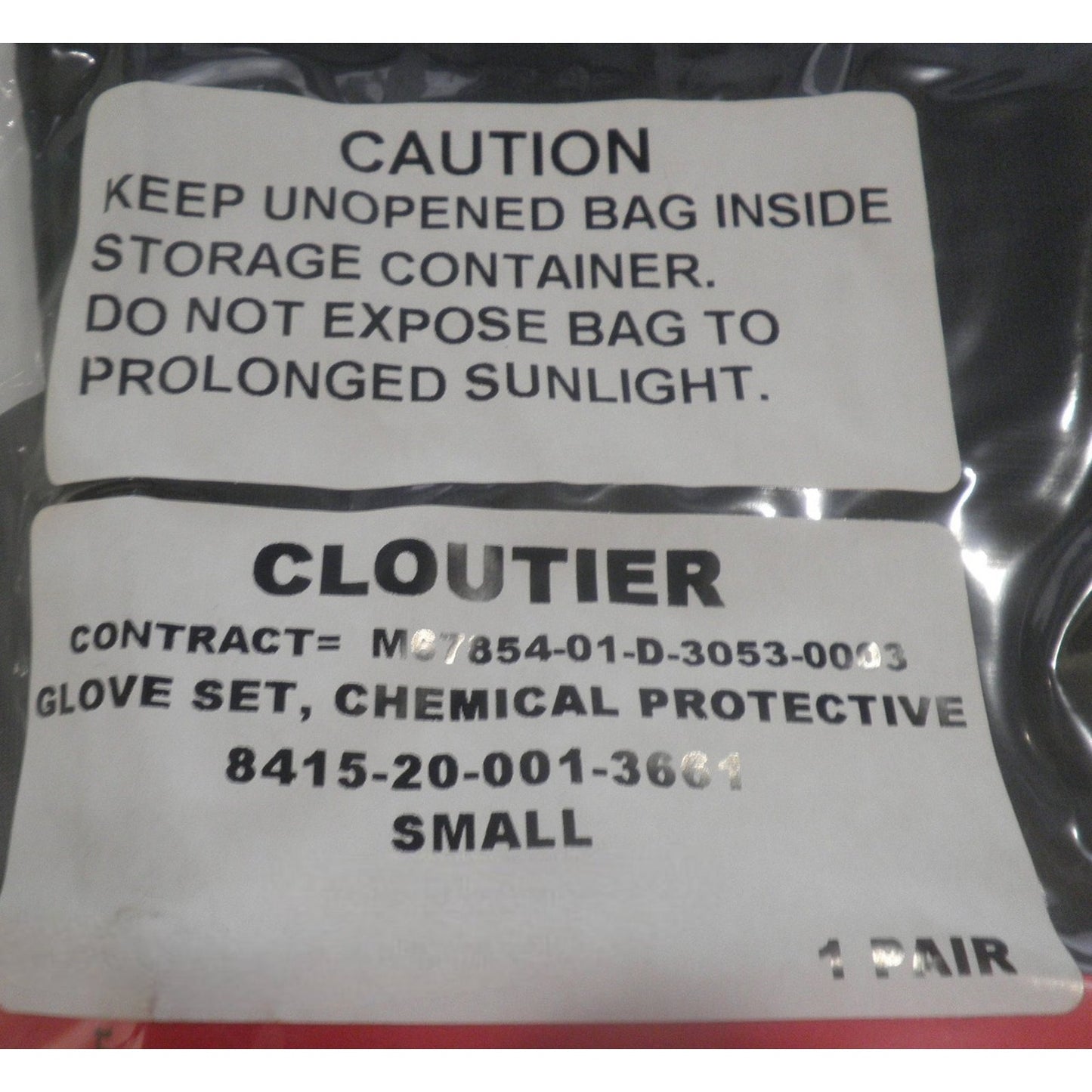 Government Military Issue SMALL Chemical Protective Glove Shells & Inserts, 1 Pr