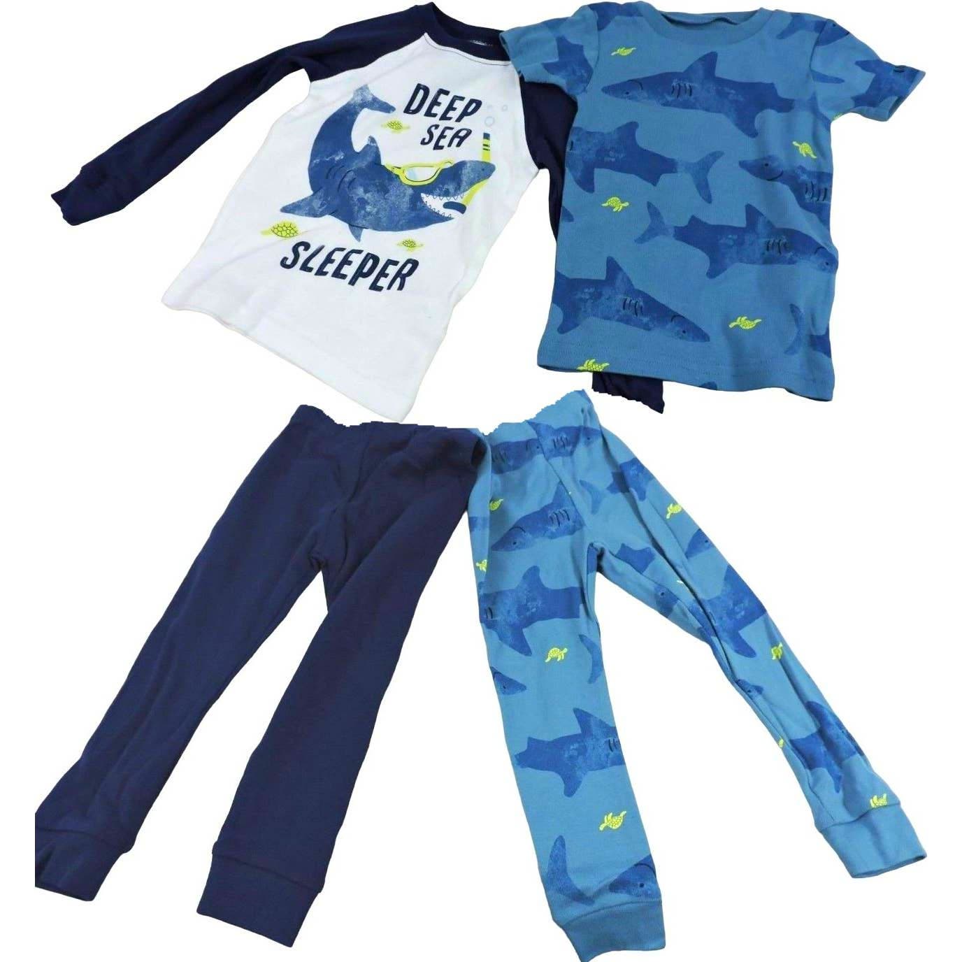 4-PC Set, 5T Toddler Shark Pajama Sets (1x SS, 1x LS) Carter's Just One You®