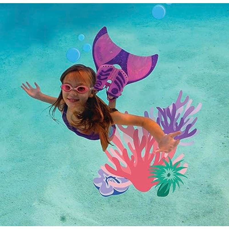 Kids' Mermaid Monofin with Mask & Fins, Pink/Blue, by Body Glove, NIB