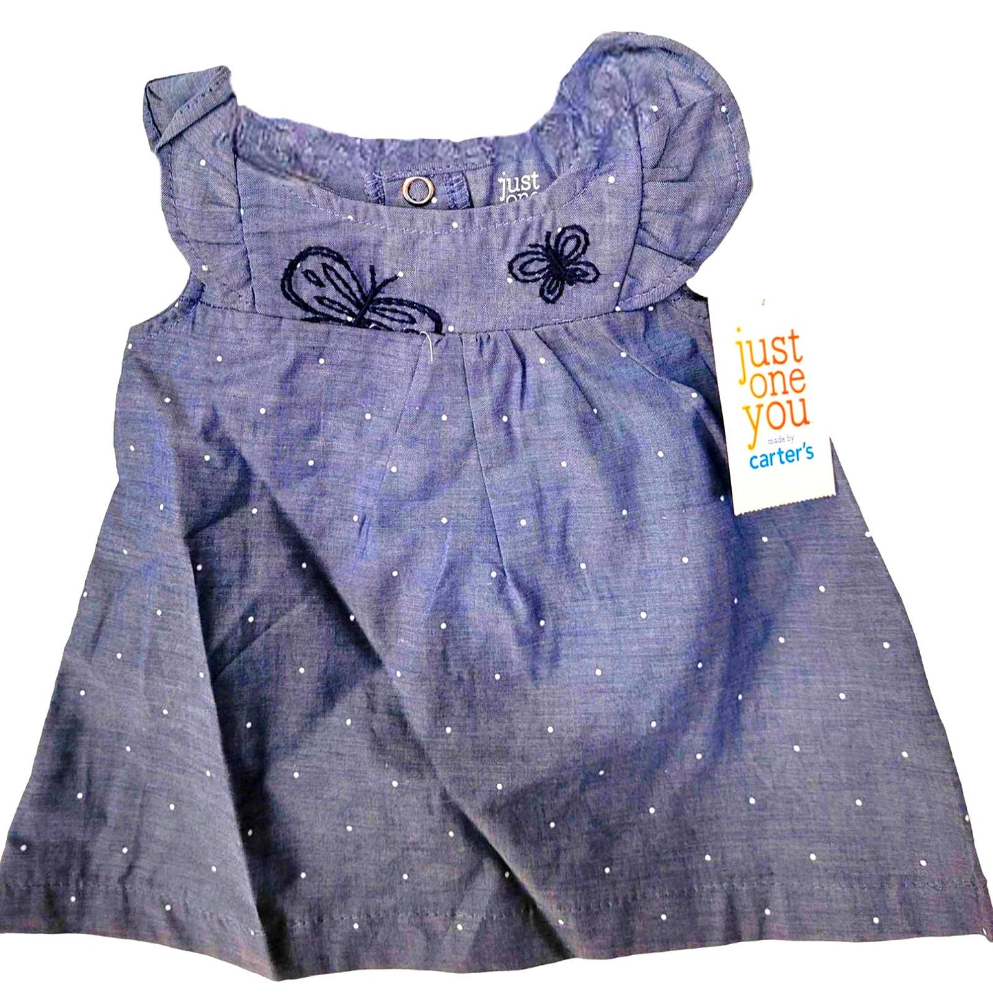 Carter's Baby Girl Butterfly Chambray Dre Just One You® 18-21.5 Inches / 6-9 Lbs